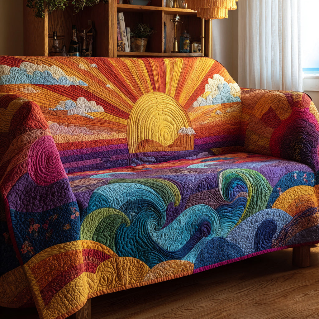 Ocean Radiance Quilted Sofa Cover Seat Covers For Couches Unique Gifts Family