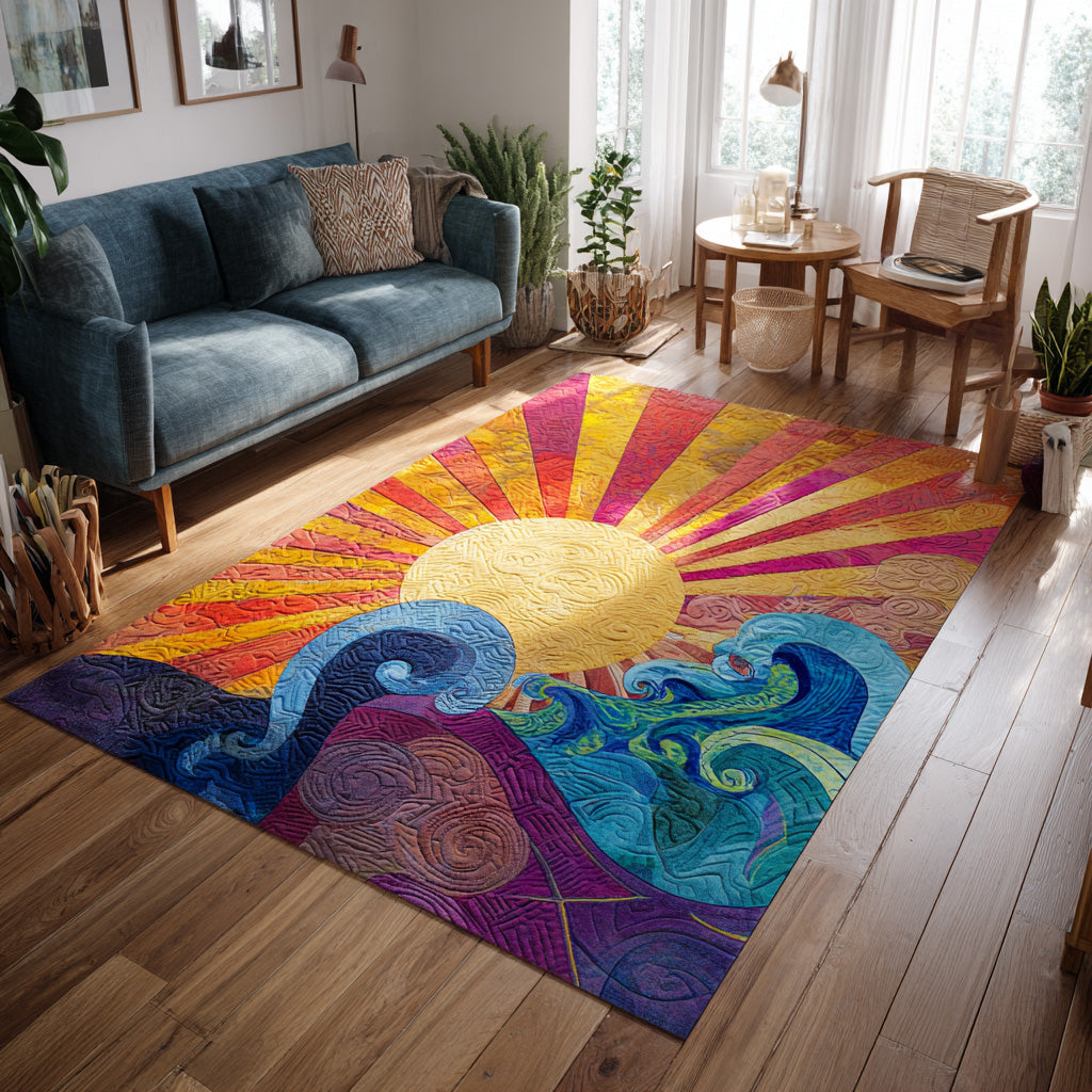 Ocean Sunrise Area Rug  Modern Rugs Best Secret Santa Gifts
