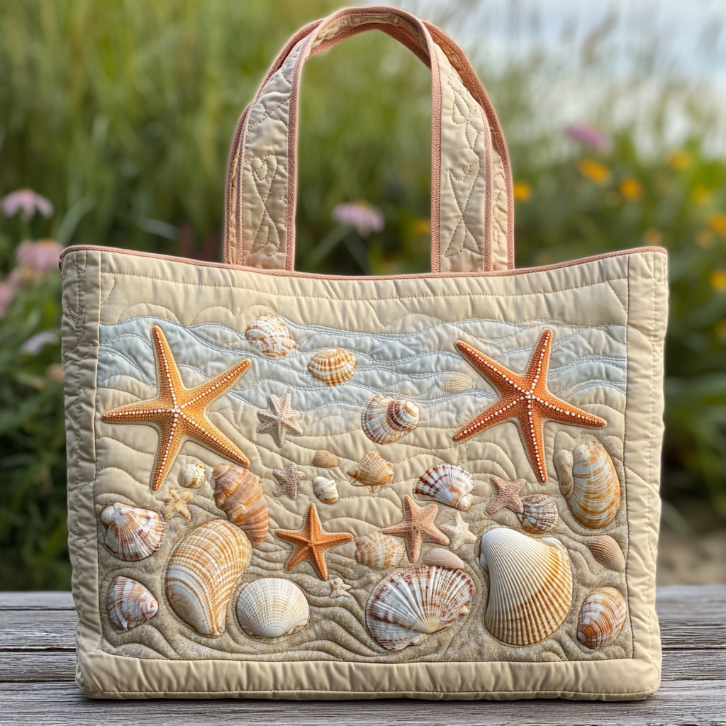 Ocean Treasures Quilted Tote Bag Beach Christmas Gifts