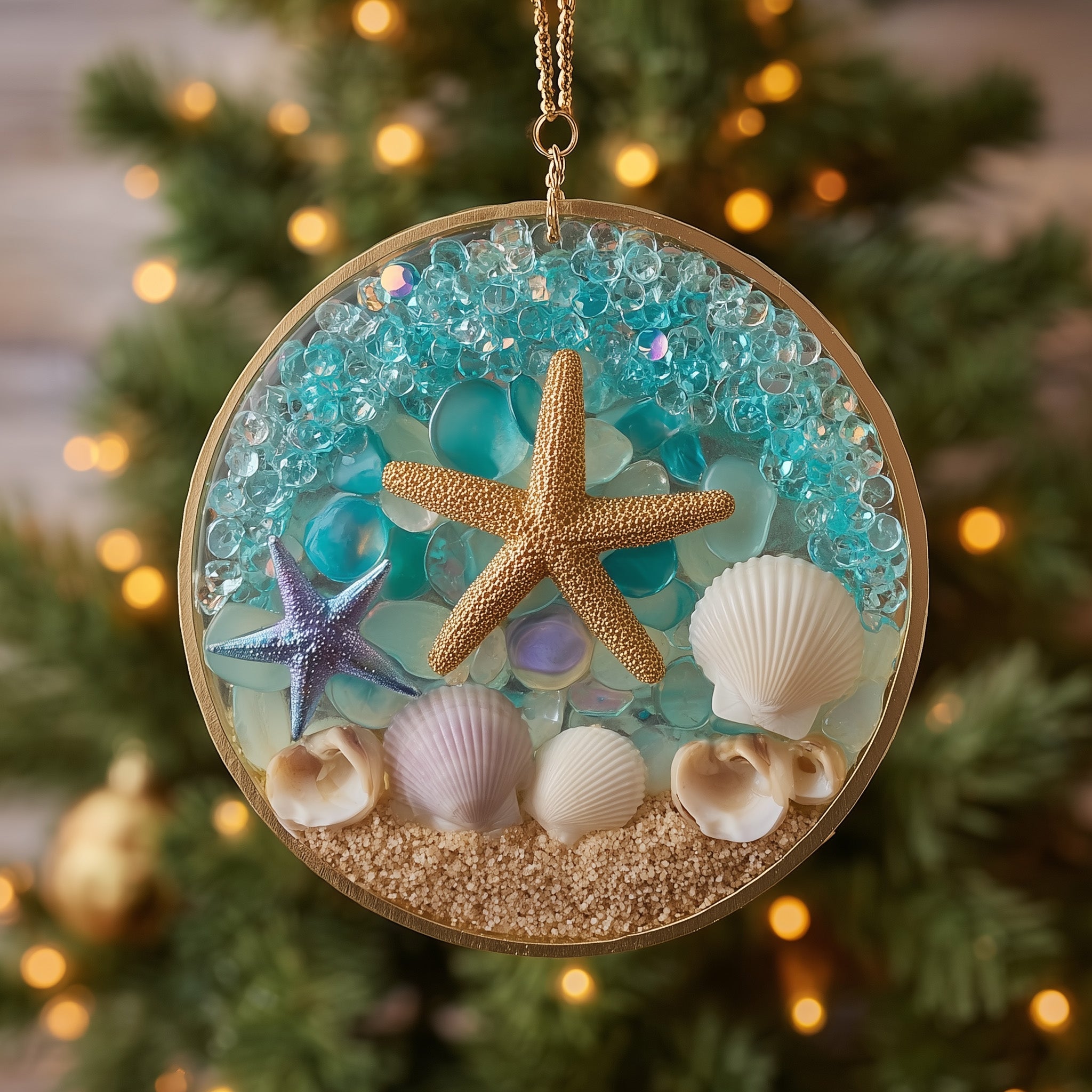 Ocean Vibe Acrylic Ornament Christmas Ornament for Him