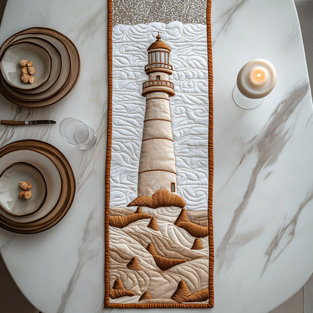 Ocean Watch Quilted Table Runner Dining Table Ideas Lighthouse Gifts For Men