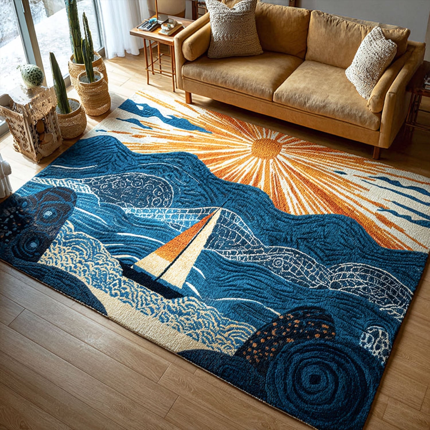Ocean Whisper Area Rug Dining Room Decor Flower Arrangement Ideas