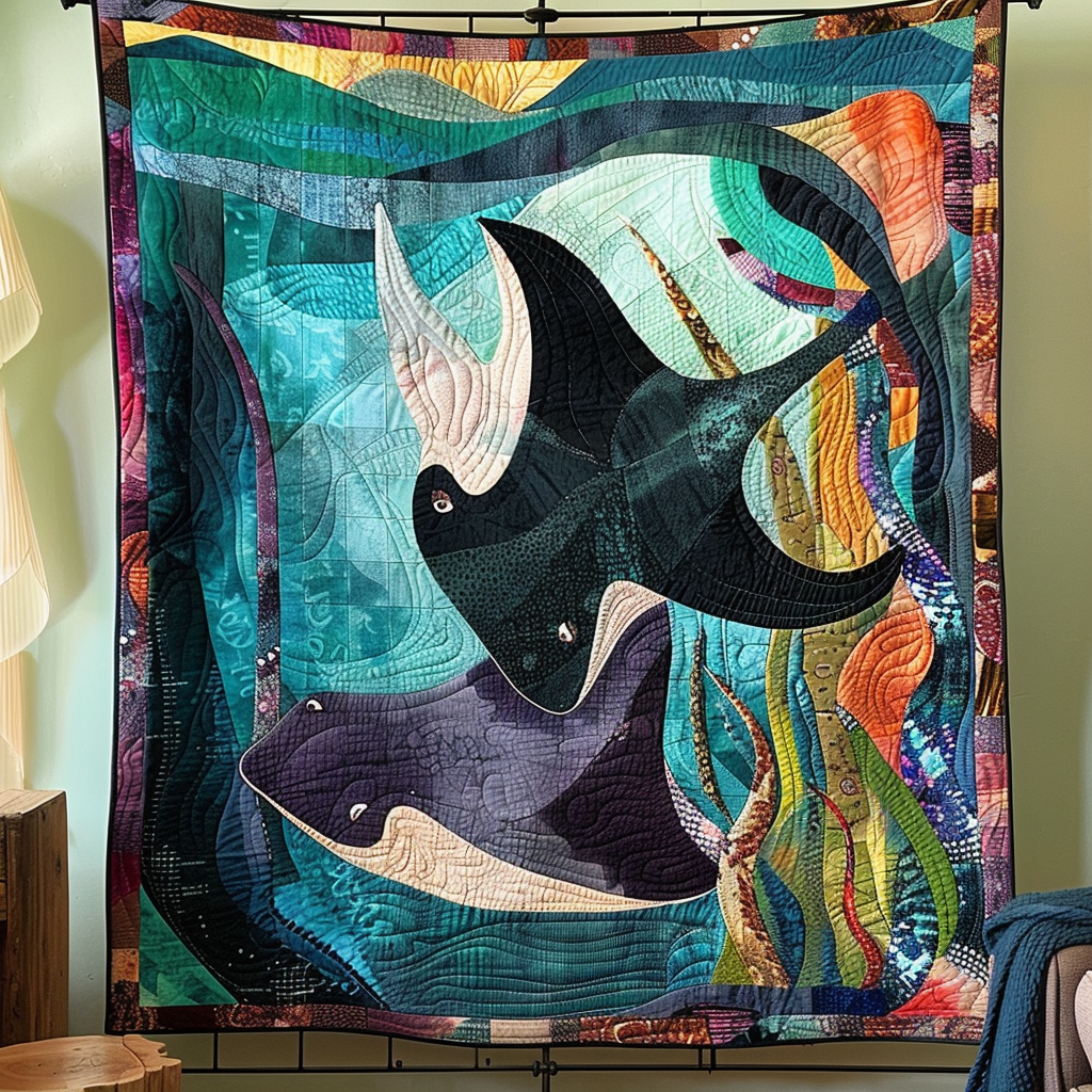 Oceanic Dreams Quilted Blanket Christmas Gifts For Ocean Lovers