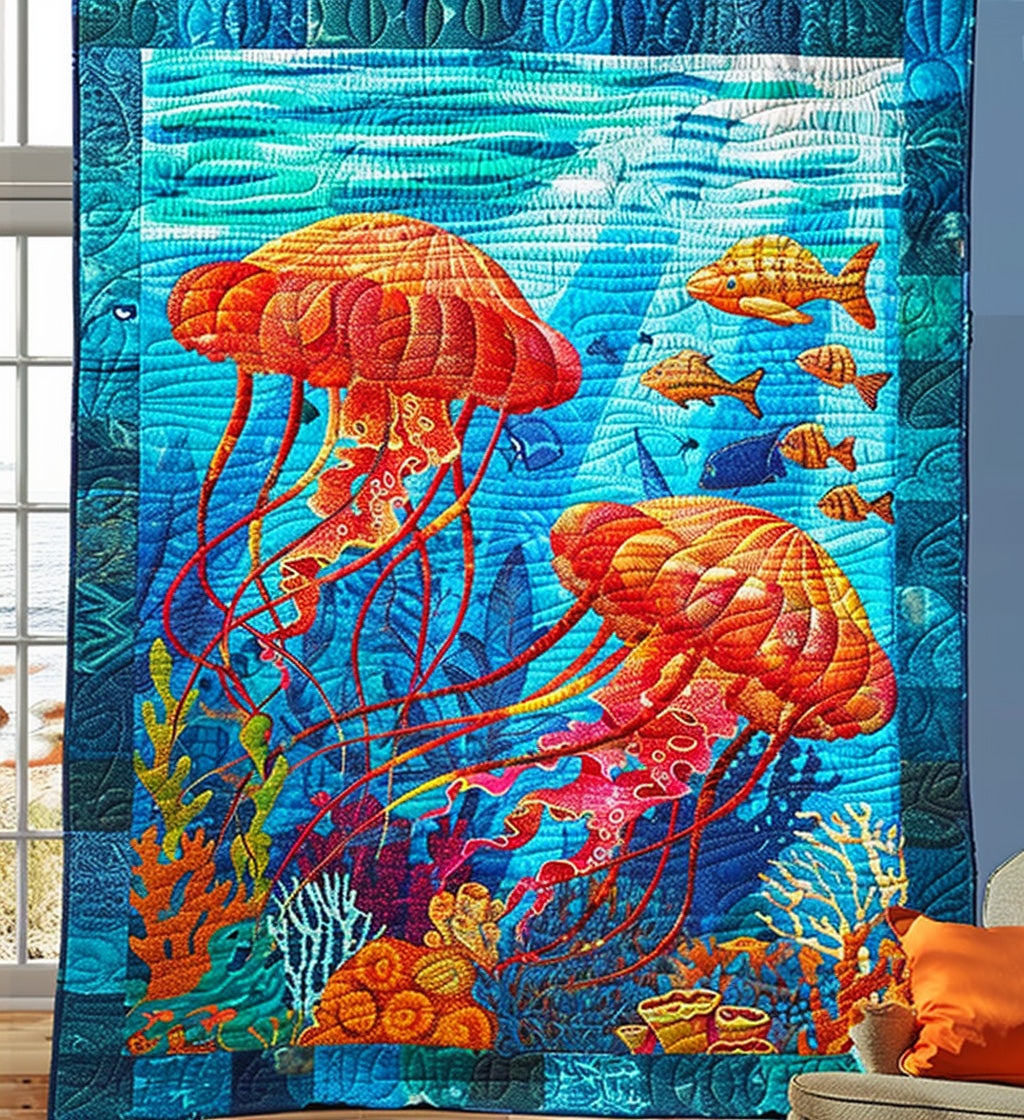 Oceanic Dreams Quilted Blanket Presents For Ocean Lovers