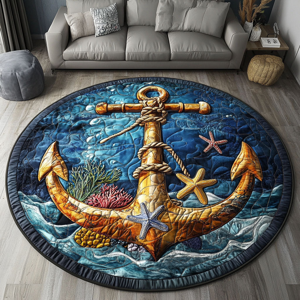 Oceanic Quilted Round Mat Front Door Entryway Ideas Best Gifts For Ocean Lovers