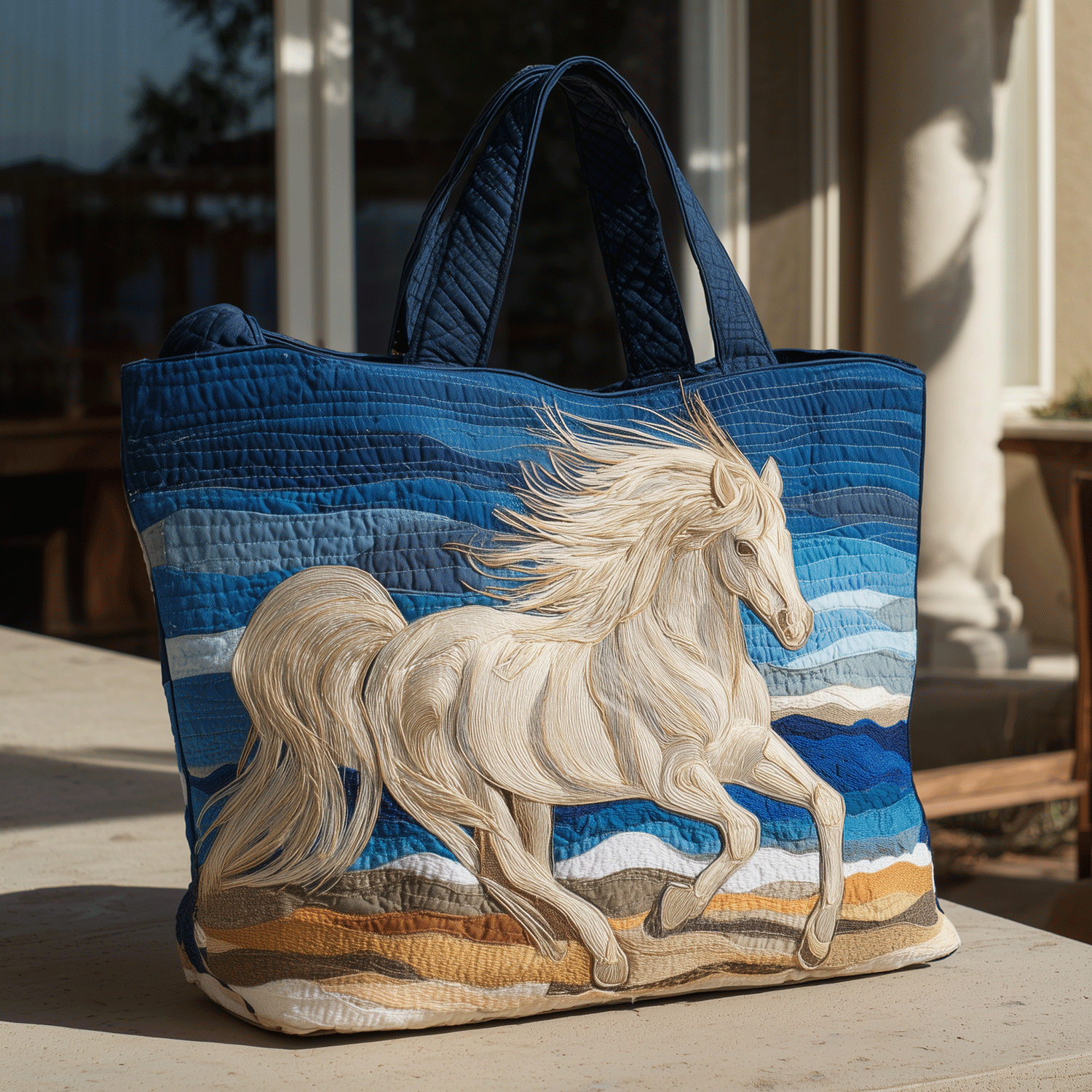 Oceanmane Horse Quilted Tote Bag Horse Christmas Presents