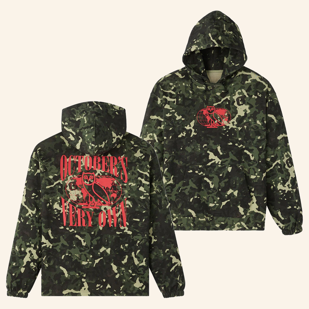 October's Very Own Merch OVO International Terry Camo Hoodie Good Gifts For Boyfriend October's Very Own Merch OVO International Terry Camo Hoodie Good Gifts For Boyfriend