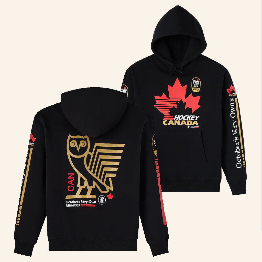 October's Very Own Merch OVO X Hockey Canada Hoodie Ice Hockey Gift Ideas