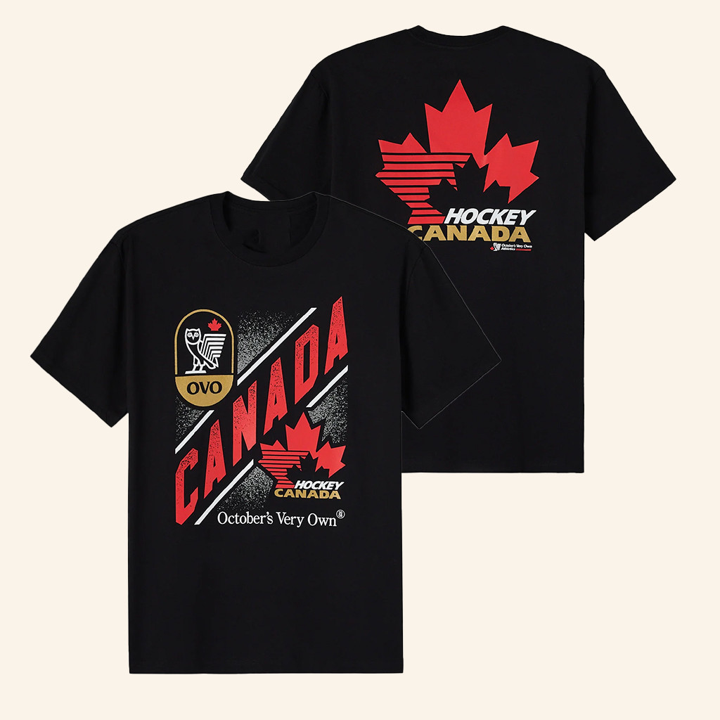 October's Very Own Merch OVO X Hockey Canada T-Shirt Gifts For Ice Hockey Lovers