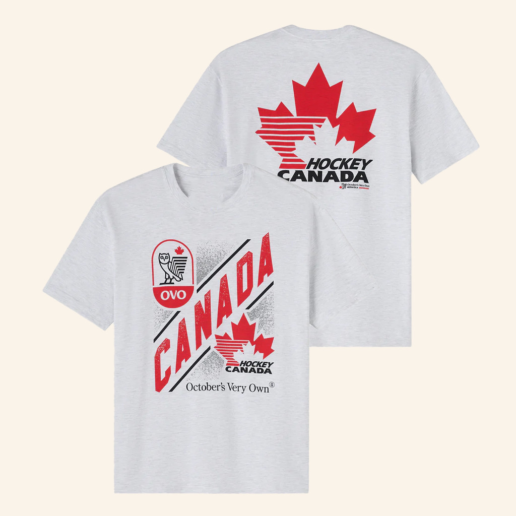October's Very Own Merch OVO X Hockey Canada T-Shirt Unique Ice Hockey Gifts