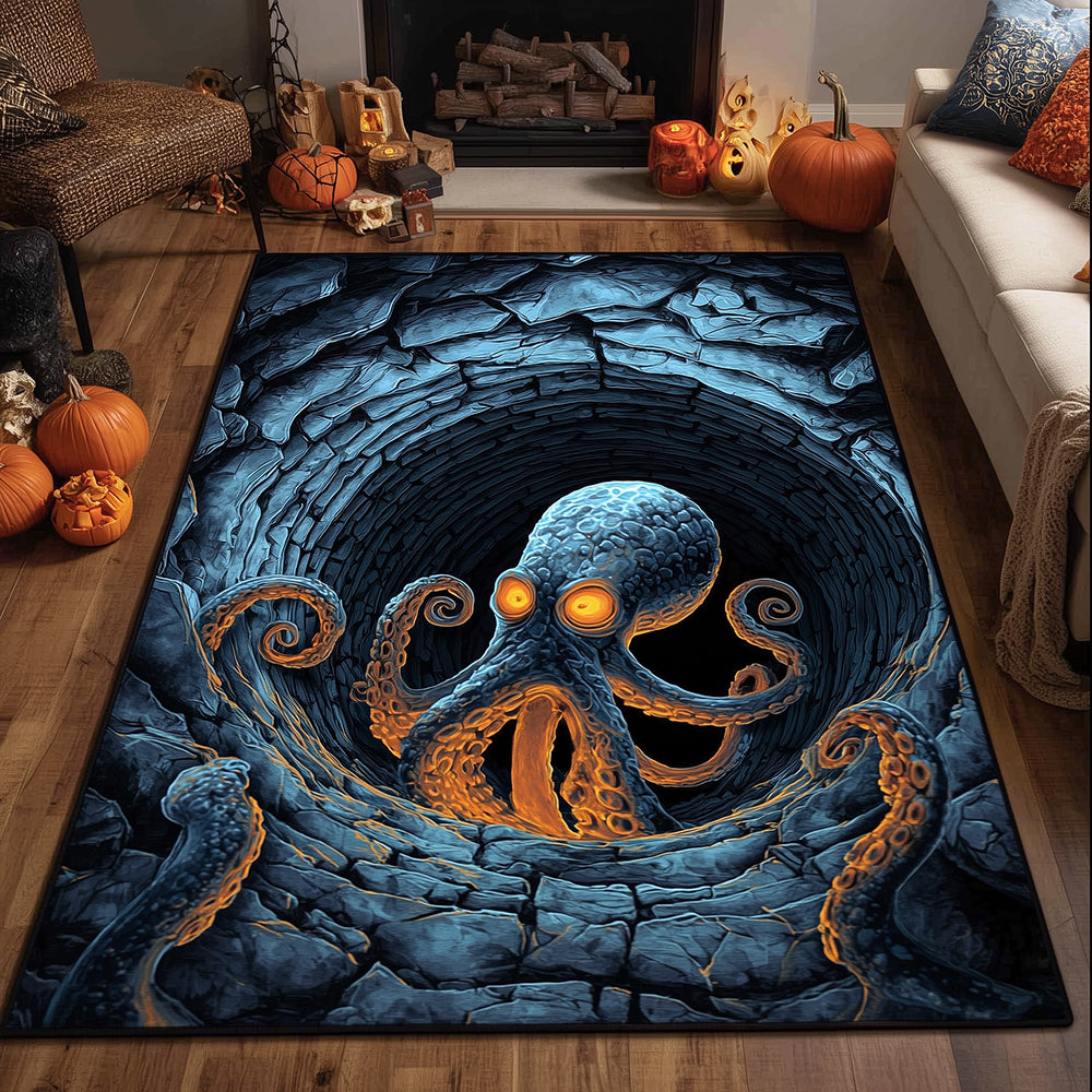 Octopus Depth Dweller Area Rug Home Decor Items Gifts For An Ocean Lover