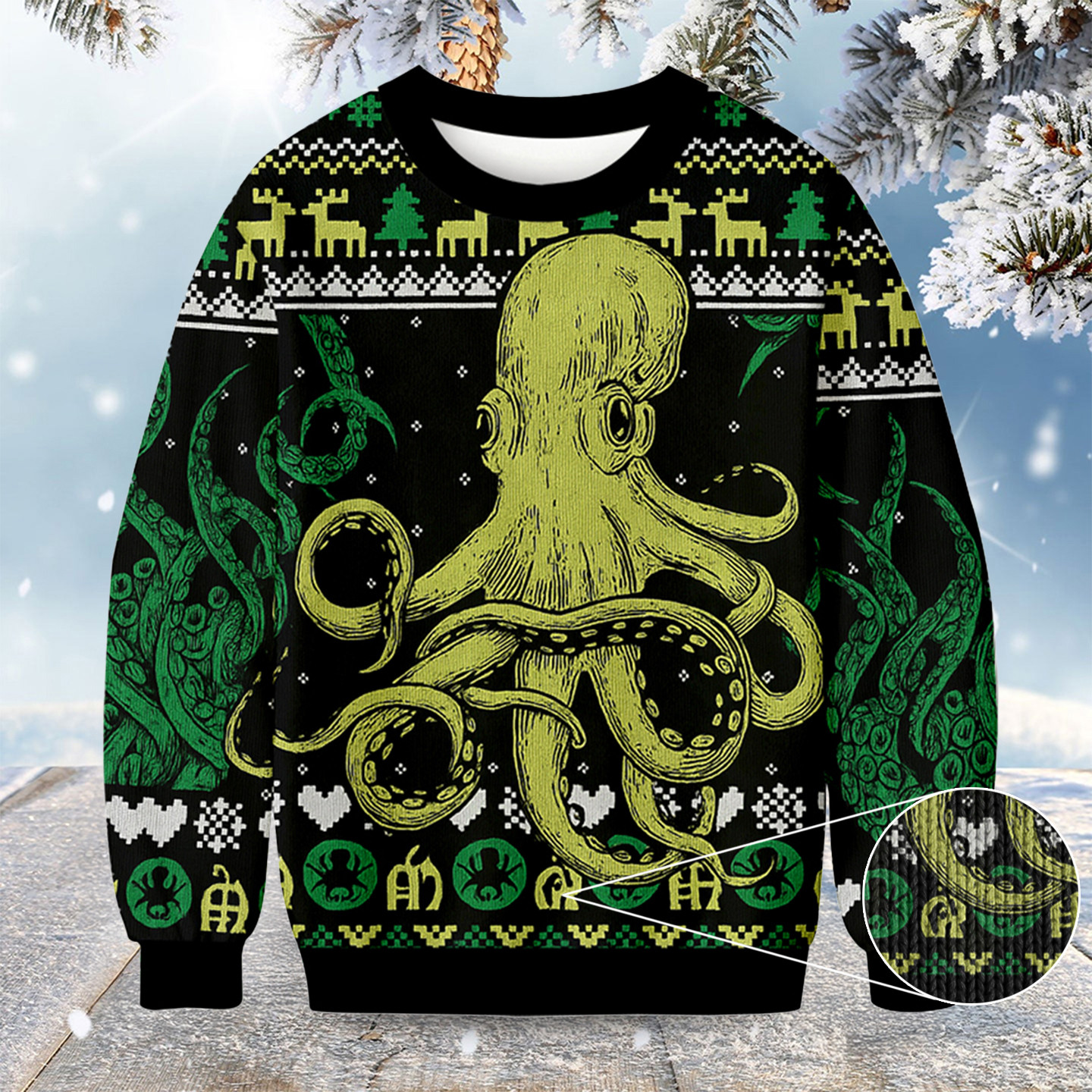 Octopus Kraken Cthulhu Christmas Ugly Sweater Animal Clothing Octopus Lover Xmas Gifts