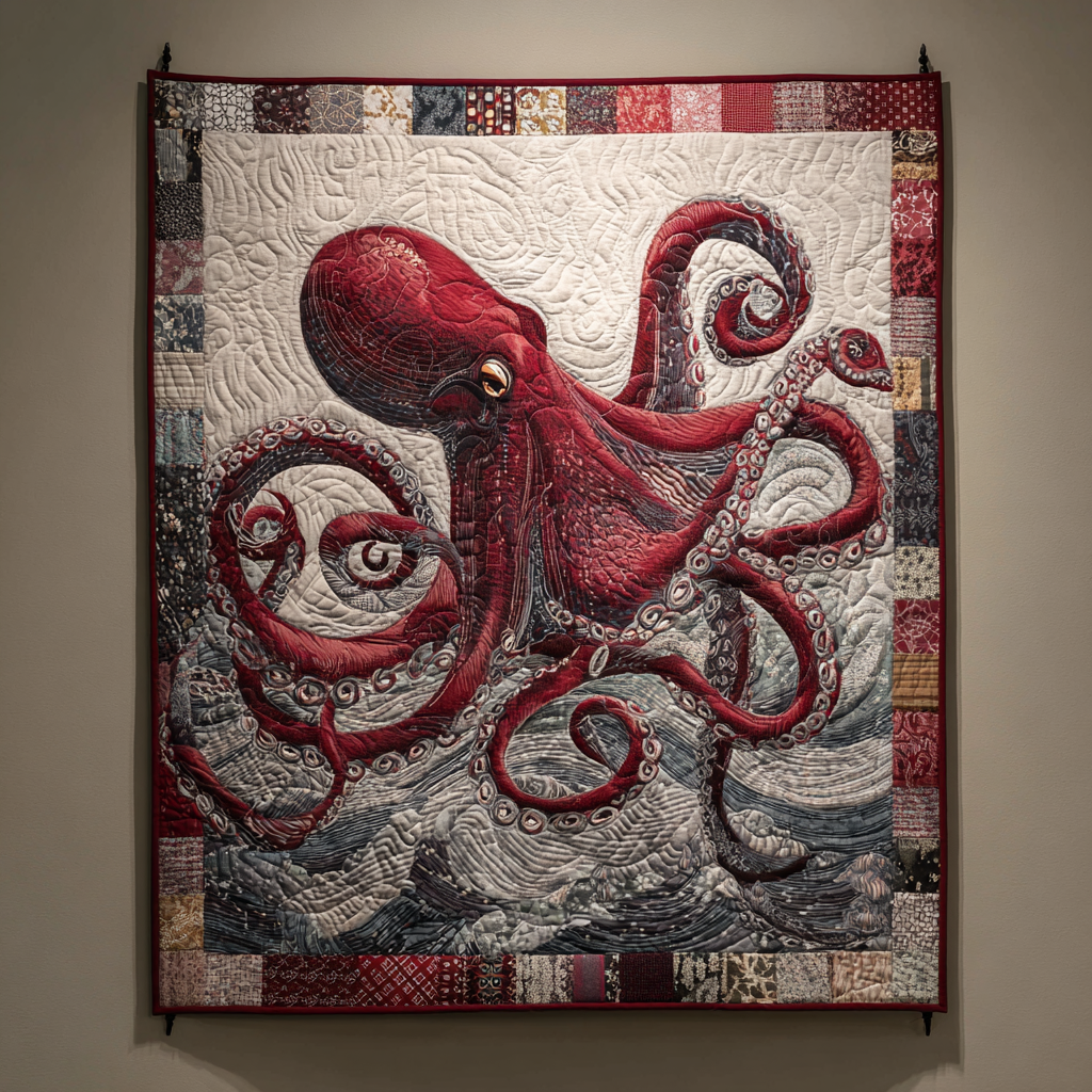 Octopus Magic Quilted Blanket Bed Christmas Decor Patriotic Best Eagle Gifts