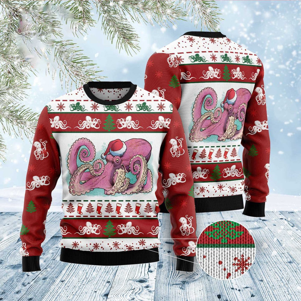 Octopus Noel Ugly Christmas Sweater Funny Ugly Christmas Sweater Best Christmas Gifts