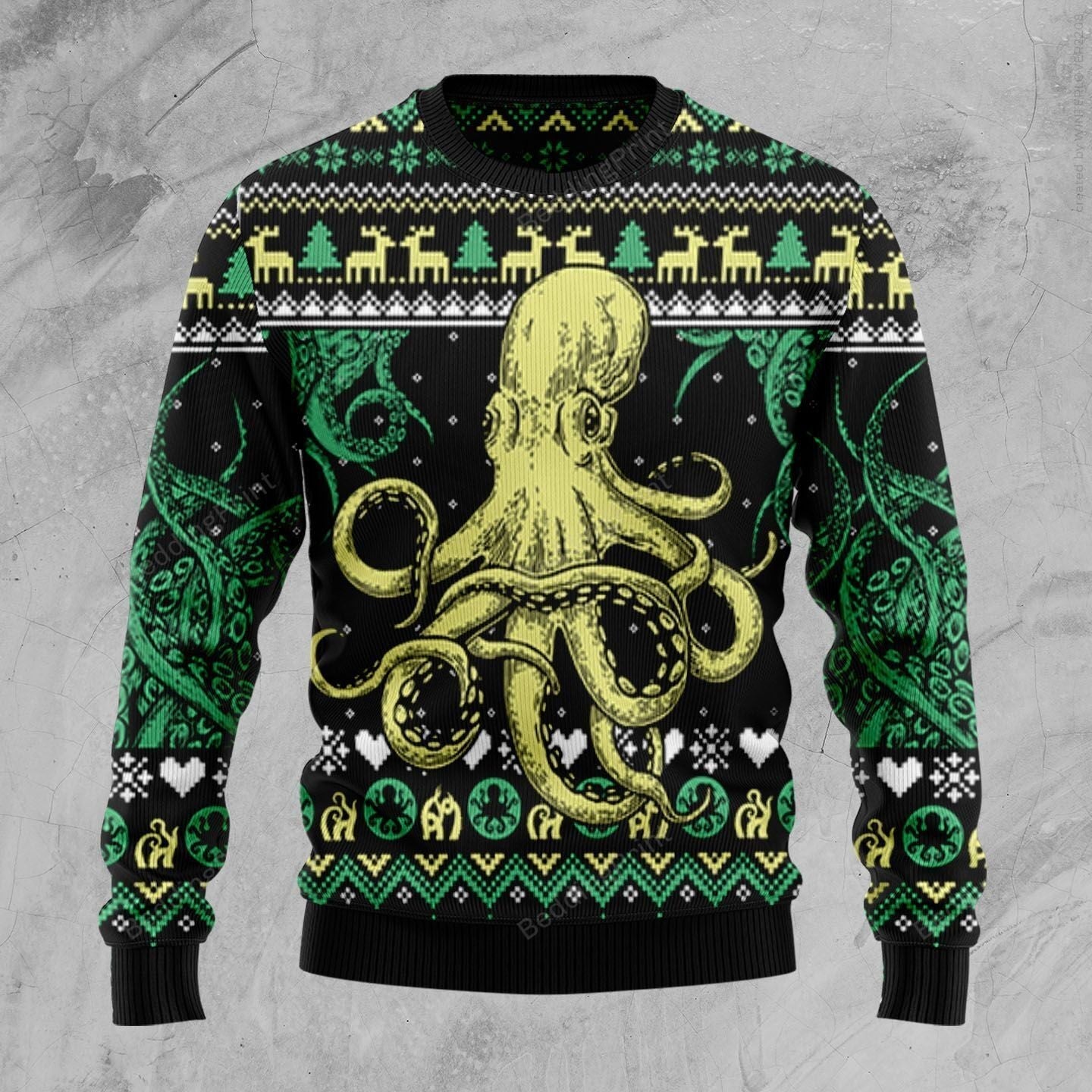 Octopus Ugly Christmas Sweater Kraken Pullover Christmas Holiday Gifts For Octopus Lovers