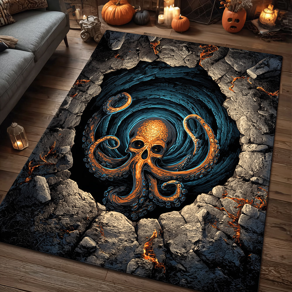 Octopus Void Spiral Area Rug  Bedroom Rugs Gifts For Mom Christmas From Daughter