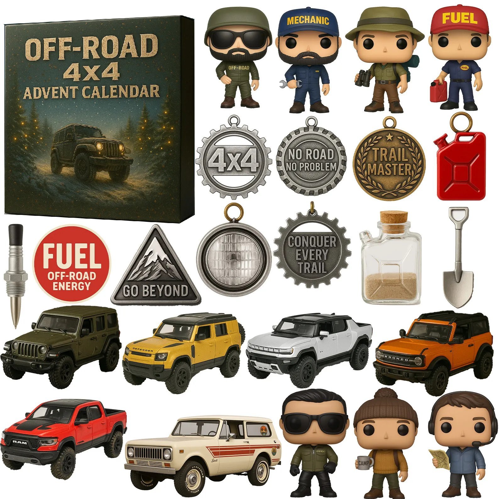 Off Road 4x4 Advent Calendar Season Decor Xmas Countdown Christmas Gifts For Men