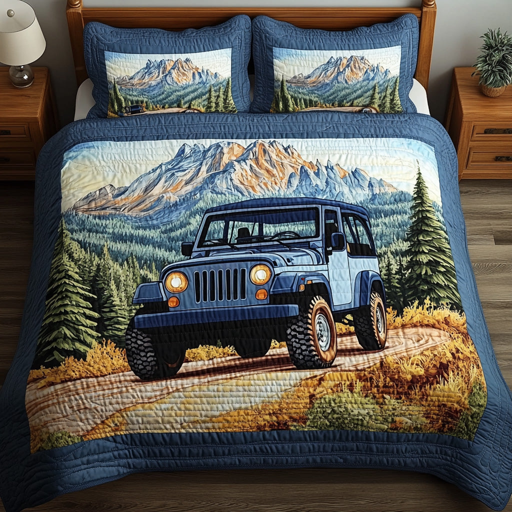 Off-Road Life Quilted Bedding Set Duvet Cover Merchandise Special Camping Gifts
