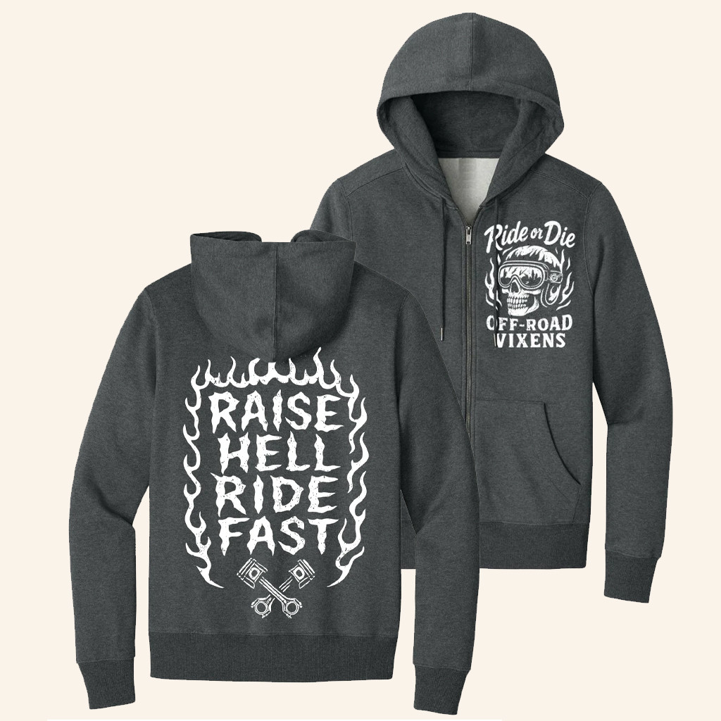 Off Road Vixens Merch Raise Hell Zip Up Hoodie Gifts For Son In Law Off Road Vixens Merch Raise Hell Zip Up Hoodie Gifts For Son In Law
