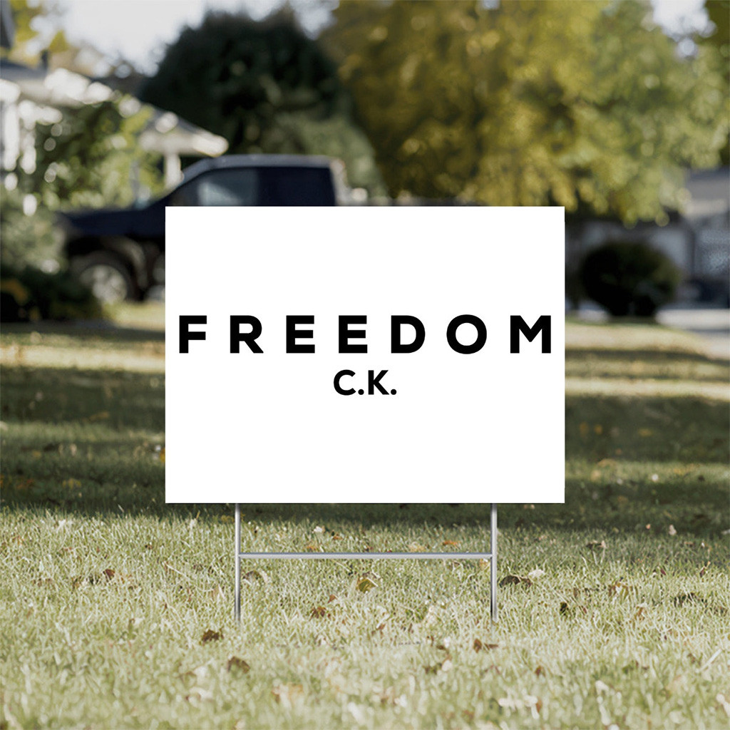 Officer Tatum Merch Freedom CK Yard Sign Charlie Kirk Merchandise Gift For Supporters