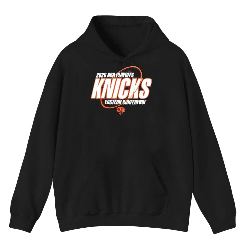 Official 2026 NBA Playoffs Knicks Eastern Conference Hoodie NBA Apparel Gifts For Teen Boys