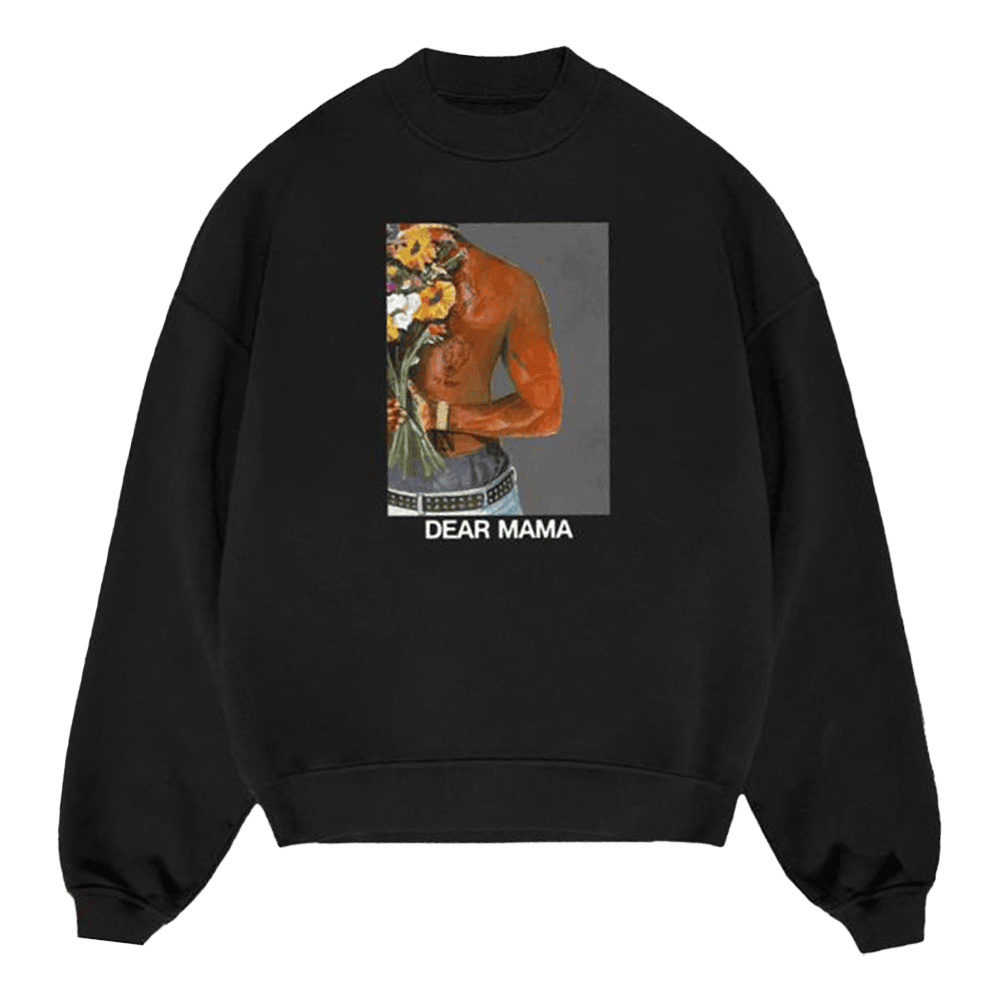 Official 2pac Merch Dear Mama Black Sweatshirt Gifts For Father In Law Official 2pac Merch Dear Mama Black Sweatshirt Gifts For Father In Law