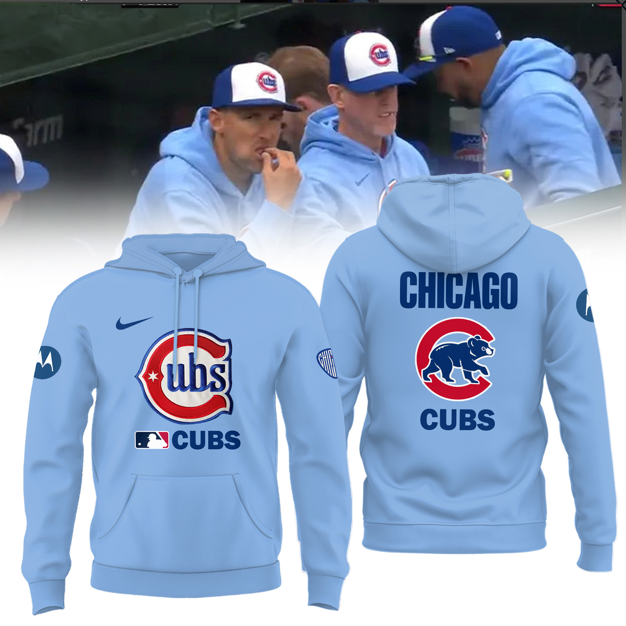 Official Chicago Cubs Hoodie Best Gifts For Baseball Lovers MLB Merch