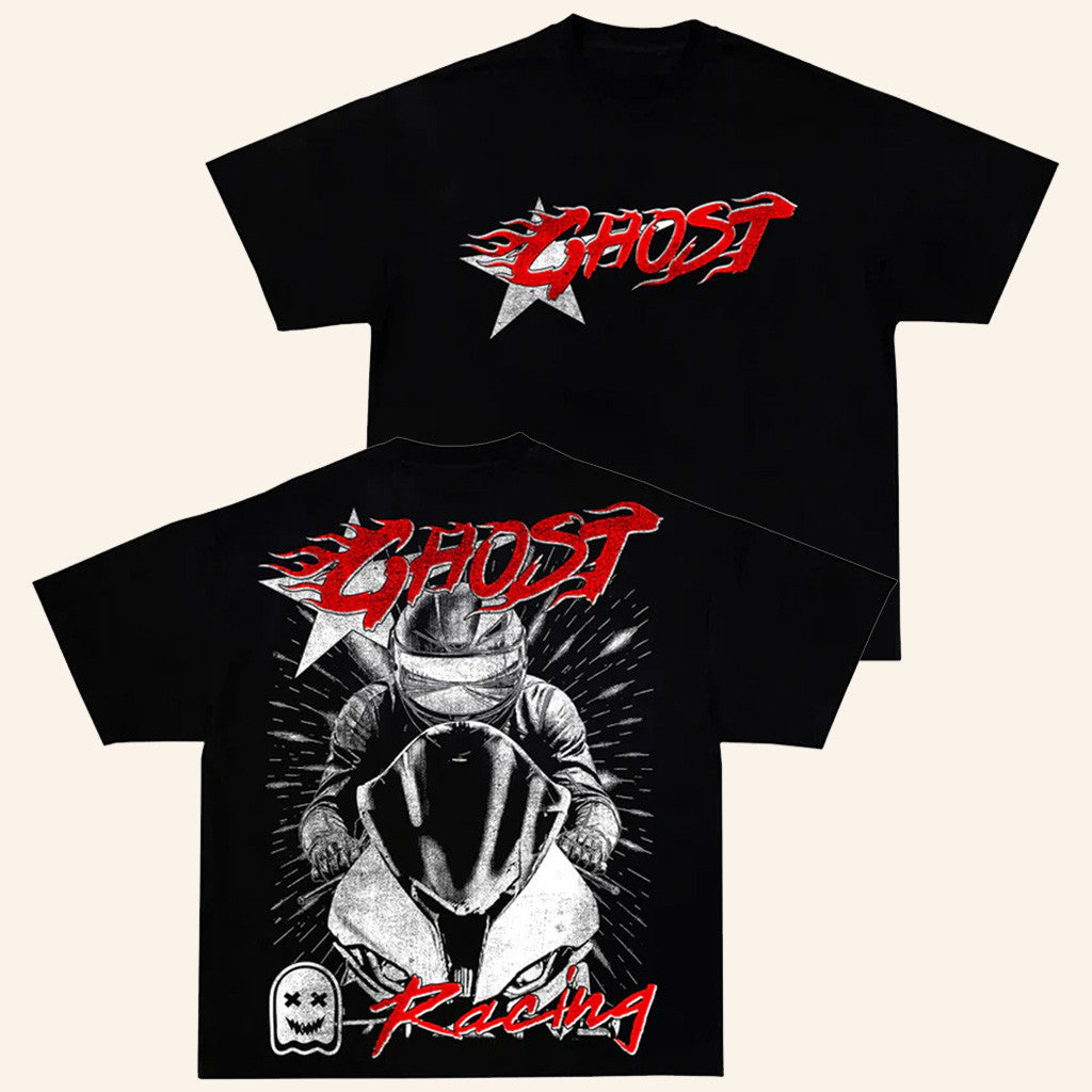 Official Ghost Racing Merch Store Shop Star Ghost Shirt Black