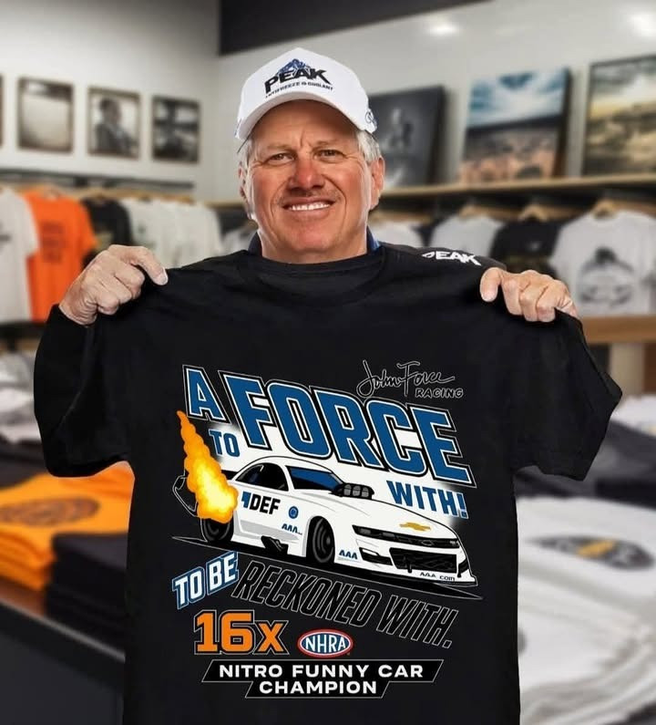 Official John Force T-Shirt Racing Fans Gifts For Men's