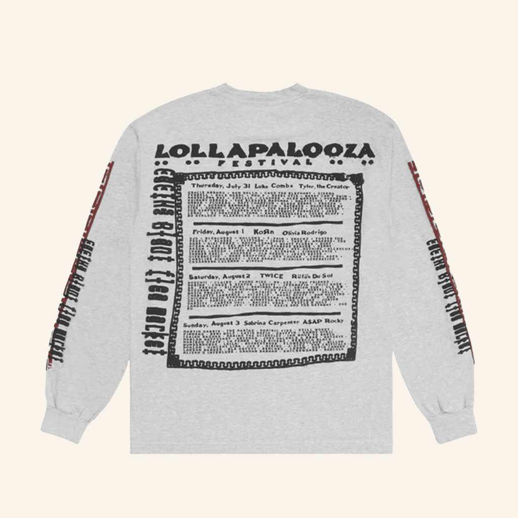Official Lollapalooza Merch Long Sleeve Shirt Gifts For Besties Official Lollapalooza Merch Long Sleeve Shirt Gifts For Besties