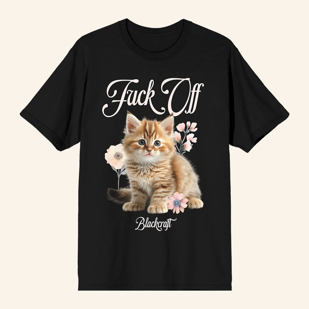 Official Merchandise Blackcraft F Off Cat Black T-Shirt Gifts For Girlfriend Official Merchandise Blackcraft F Off Cat Black T-Shirt Gifts For Girlfriend