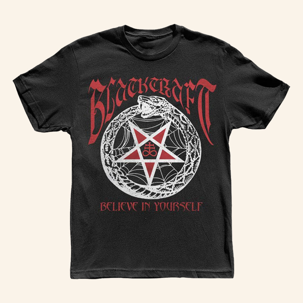 Official Merchandise Blackcraft Red Pentagram Black T-Shirt Gifts For Him Official Merchandise Blackcraft Red Pentagram Black T-Shirt Gifts For Him