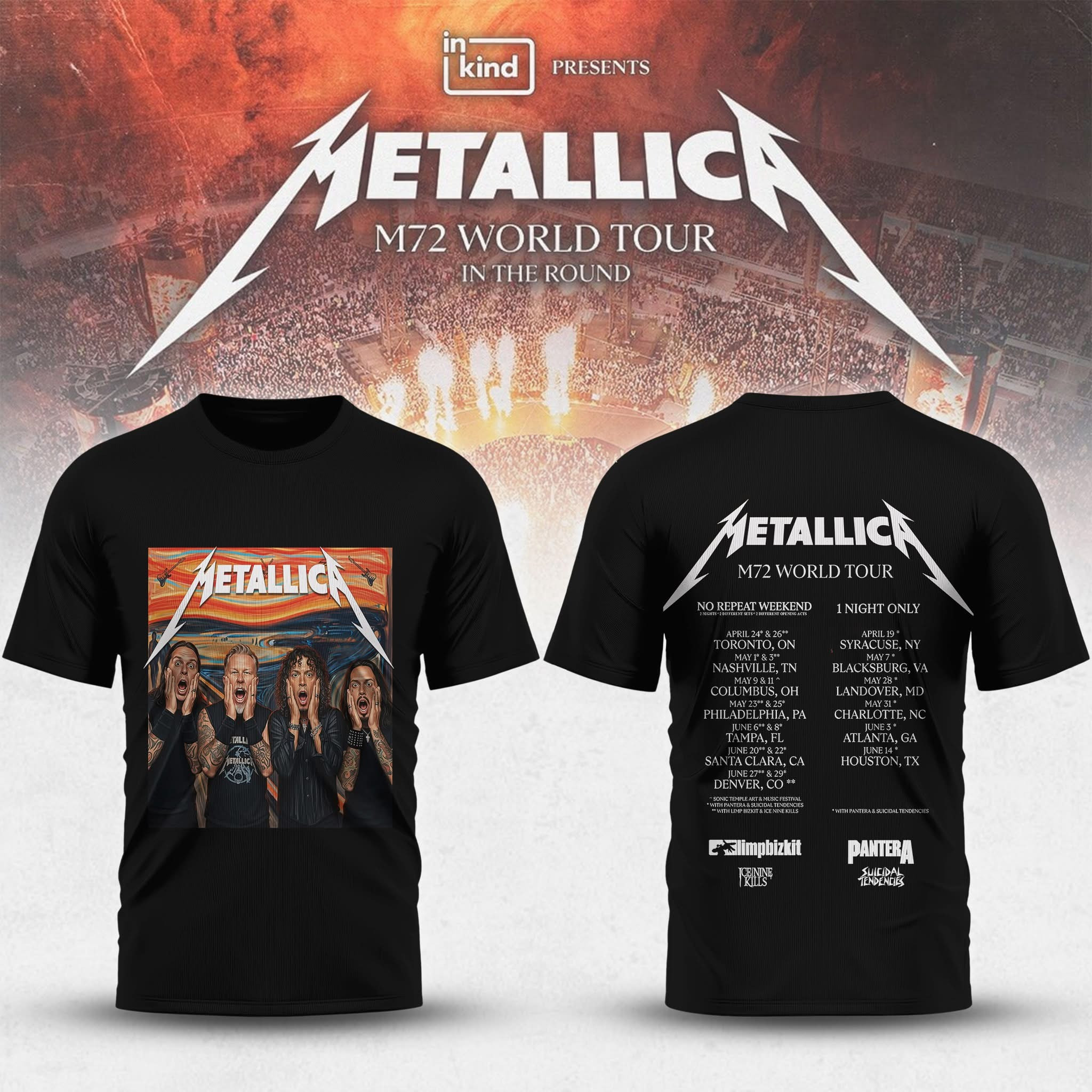 Official Metallica M72 Tour Hoodie World Tour Dates Shirt Best Gift For Metallica Fans