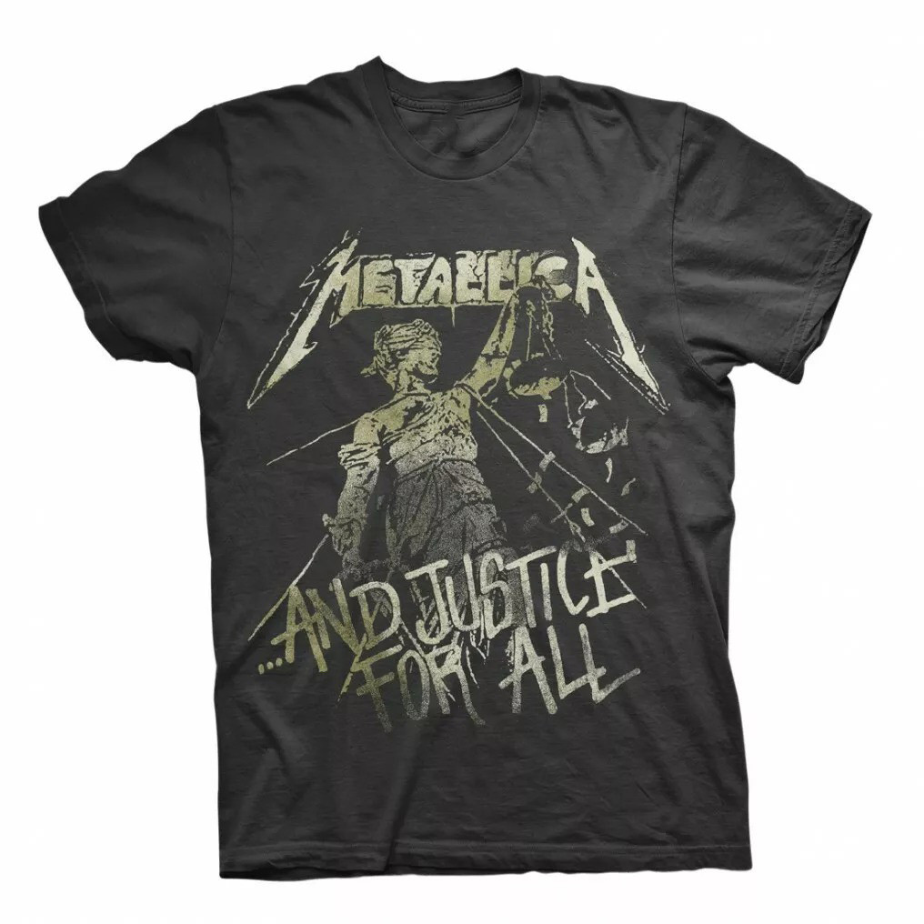 Official Metallica T-Shirt And Justice For All Vintage Rock Metal Band Tee Fans Gifts