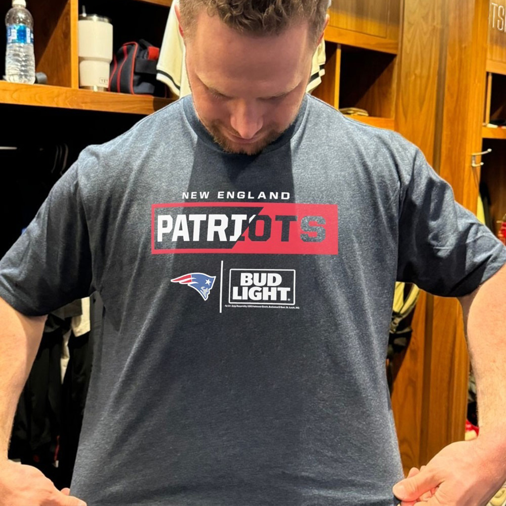 Official New England Patriots Nfl X Bud Light T Shirt