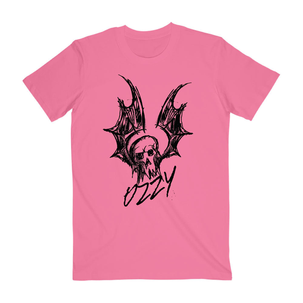Official Ozzy Osbourne Merch Bat Sketch Pink T-Shirt Gifts For Wife Official Ozzy Osbourne Merch Bat Sketch Pink T-Shirt Gifts For Wife