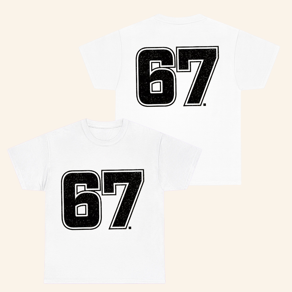 Official Six Seven Numbers 67 T-Shirt 6 7 Viral Shirt Gifts Ideas For Besties