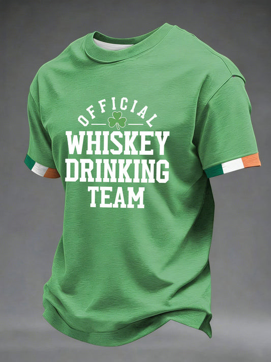 Official Whiskey Drinking Team Graphic T-Shirt St Patrick's Day Irish Funny Party Outfit