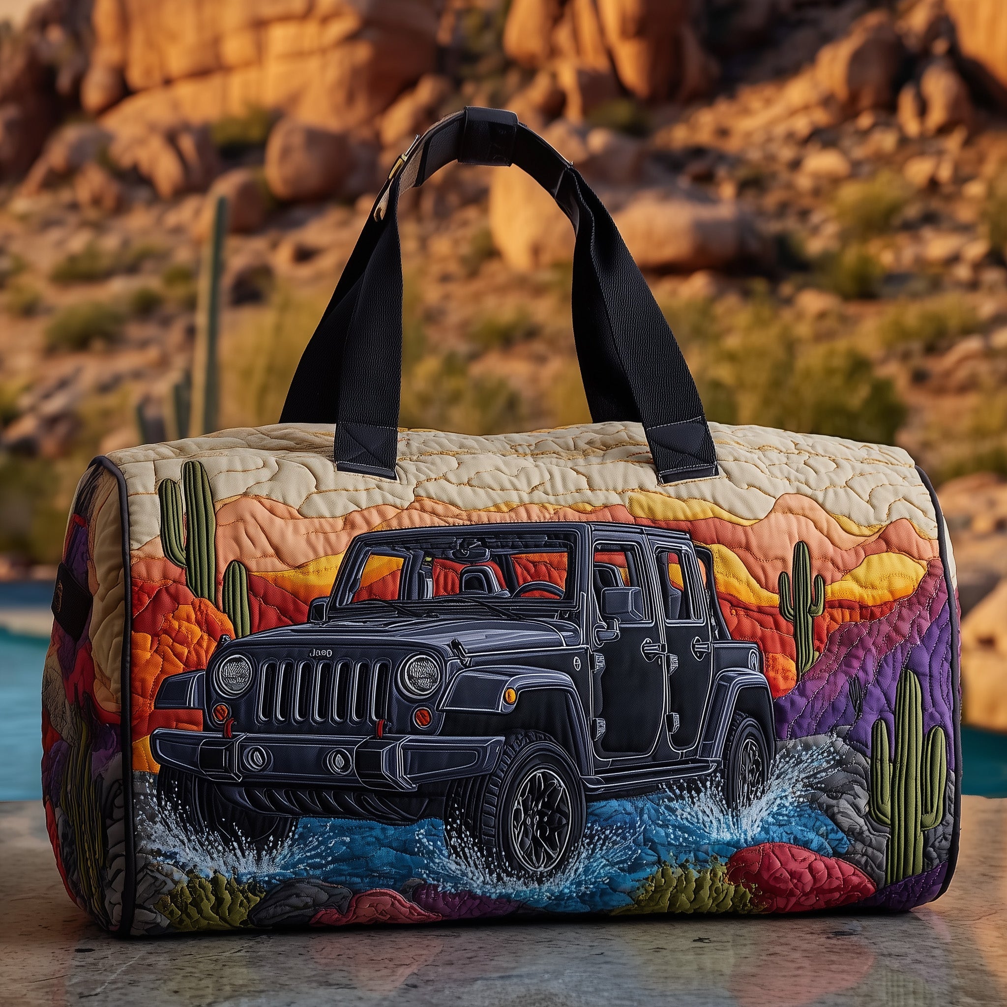 Offroad Dreams Quilted Duffle Bag Easter Gift Idea