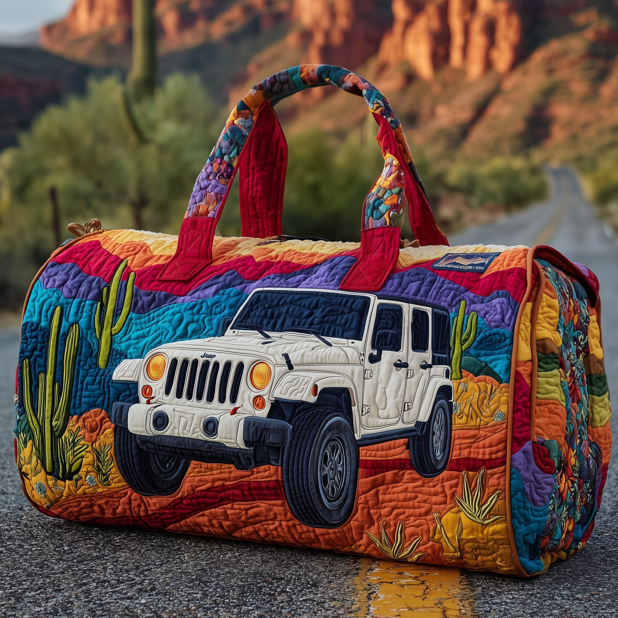 Offroad Dreams Quilted Duffle Bag Father's Day Gift Idea