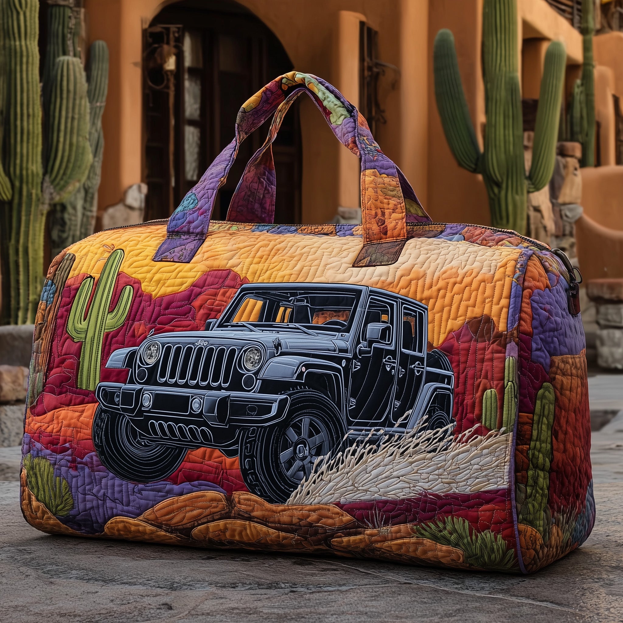Offroad Dreams Quilted Duffle Bag Thanksgiving Gift Idea