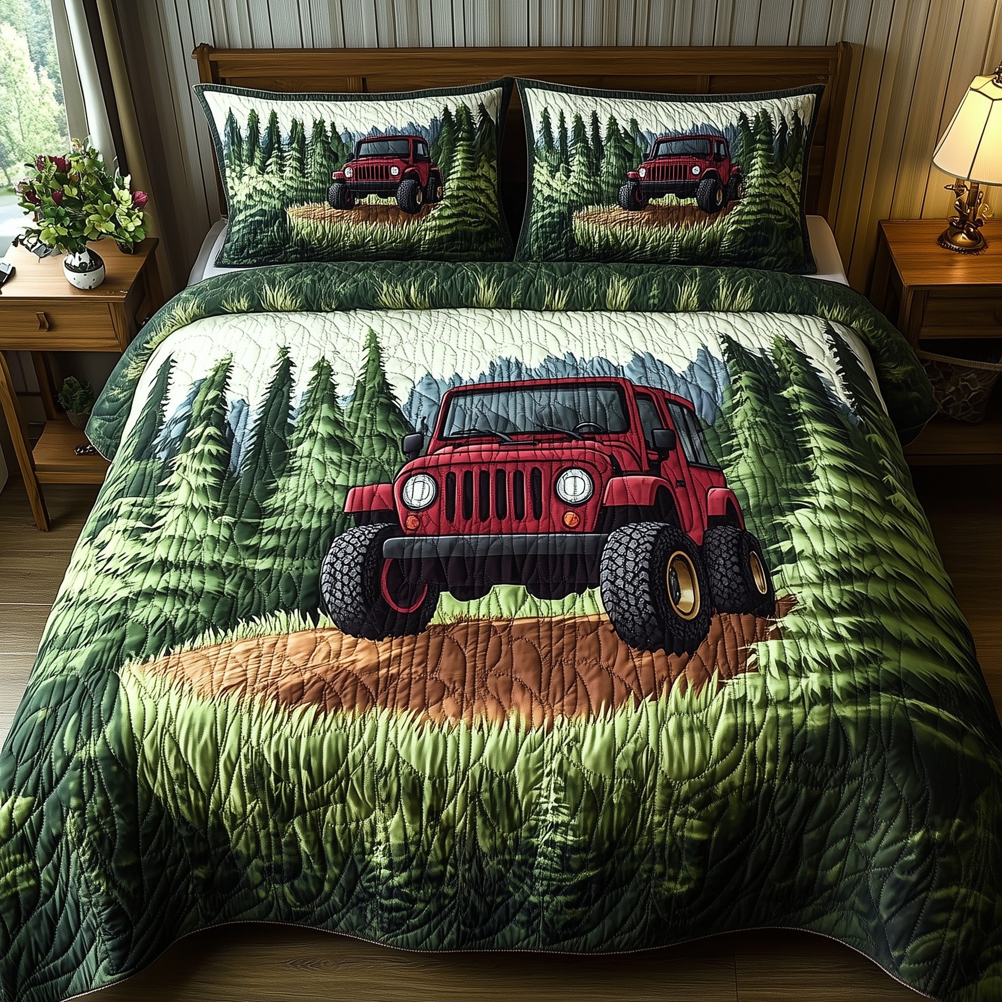 OffRoad Legends Quilted Bedding Set Duvet Cover Merchandise Gifts For Jeep People