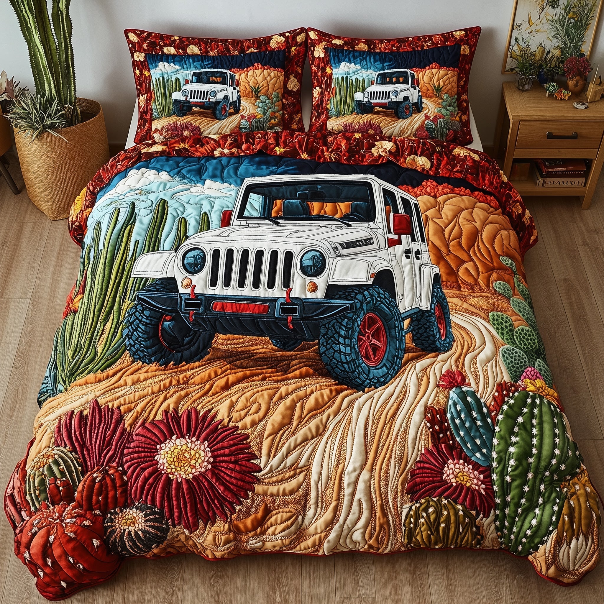 OffRoad Legends Quilted Bedding Set Duvet Cover Merchandise Gifts For Jeepers