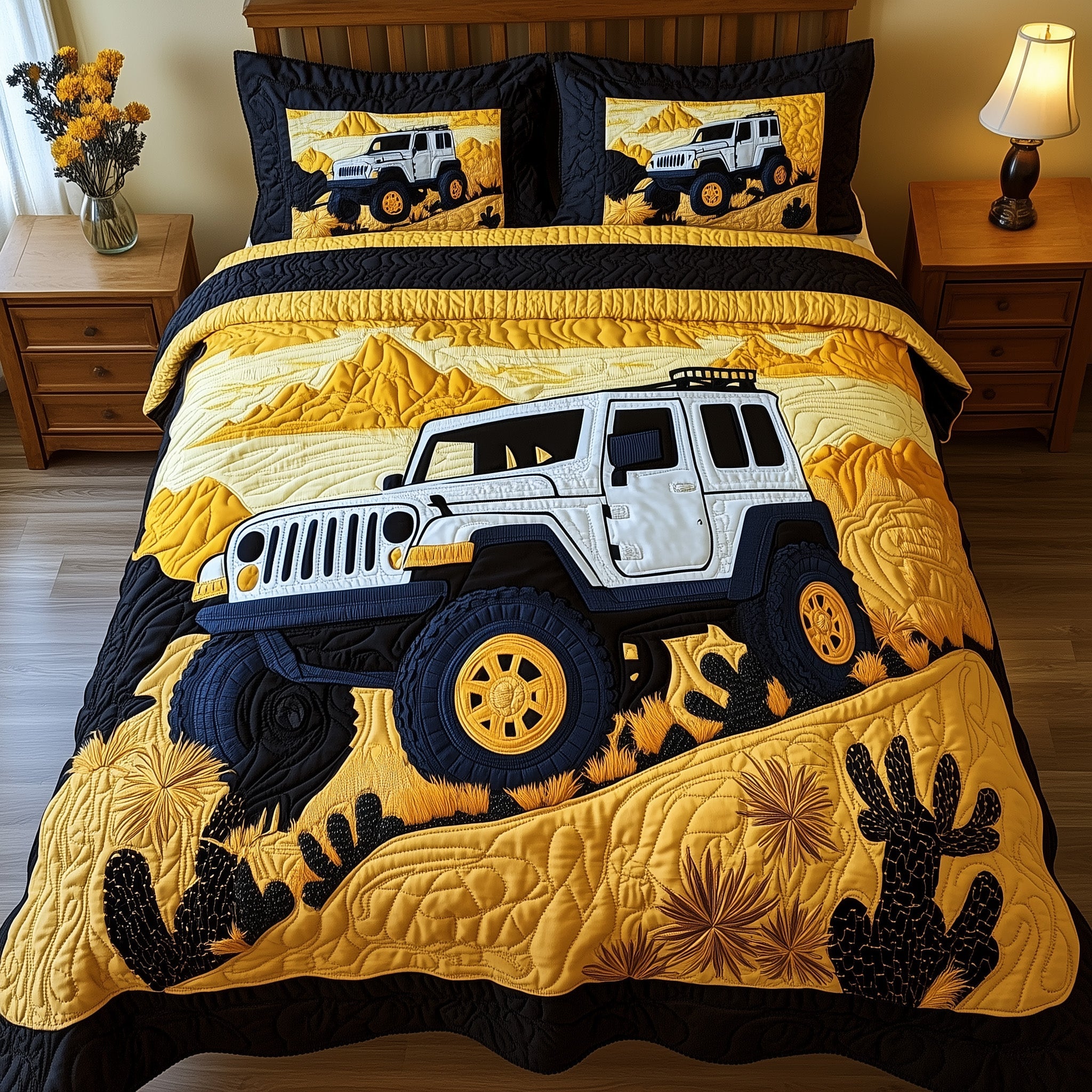 OffRoad Legends Quilted Bedding Set Duvet Cover Merchandise Jeep Gift Ideas For Her