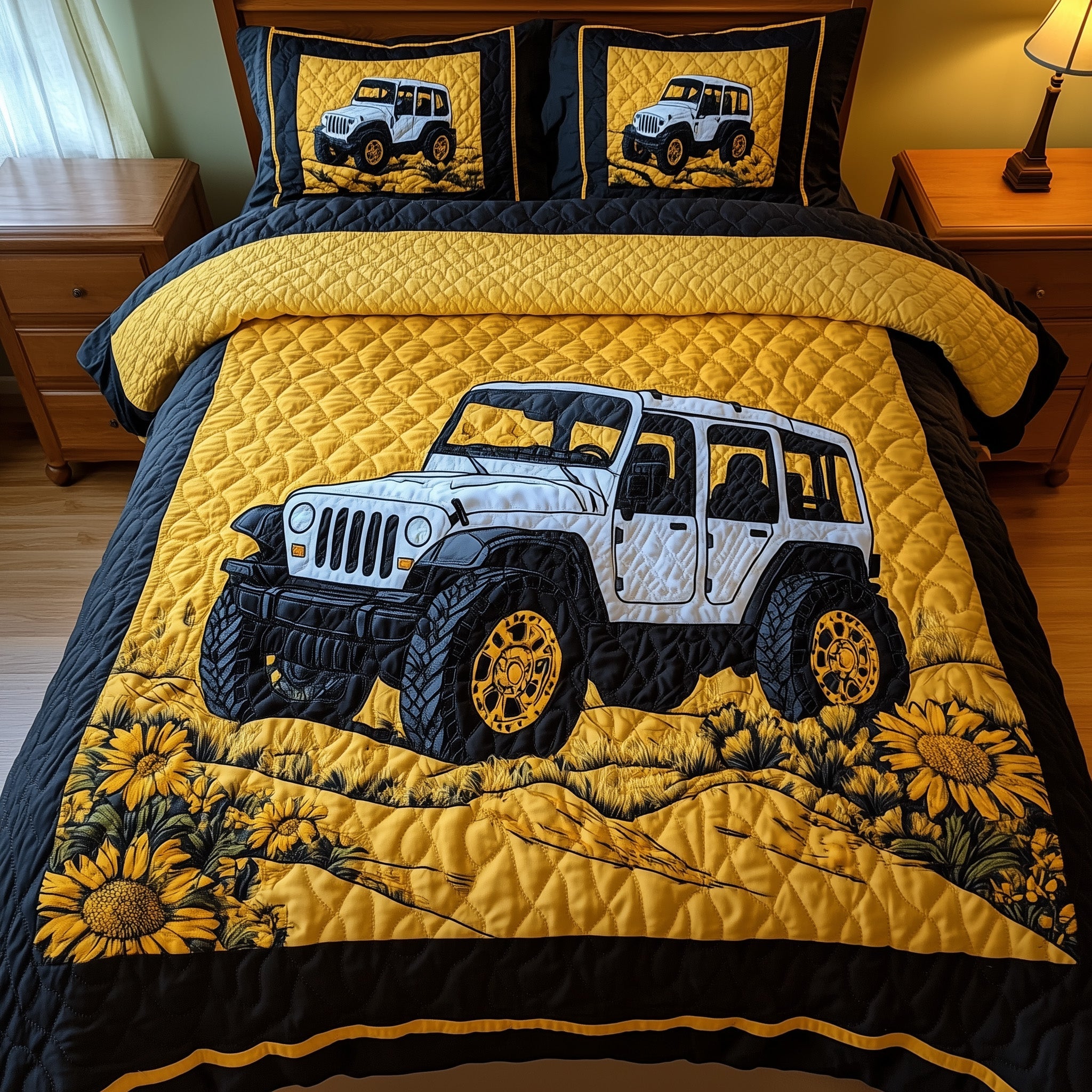 OffRoad Legends Quilted Bedding Set Duvet Cover Merchandise Jeep Gifts For Guys