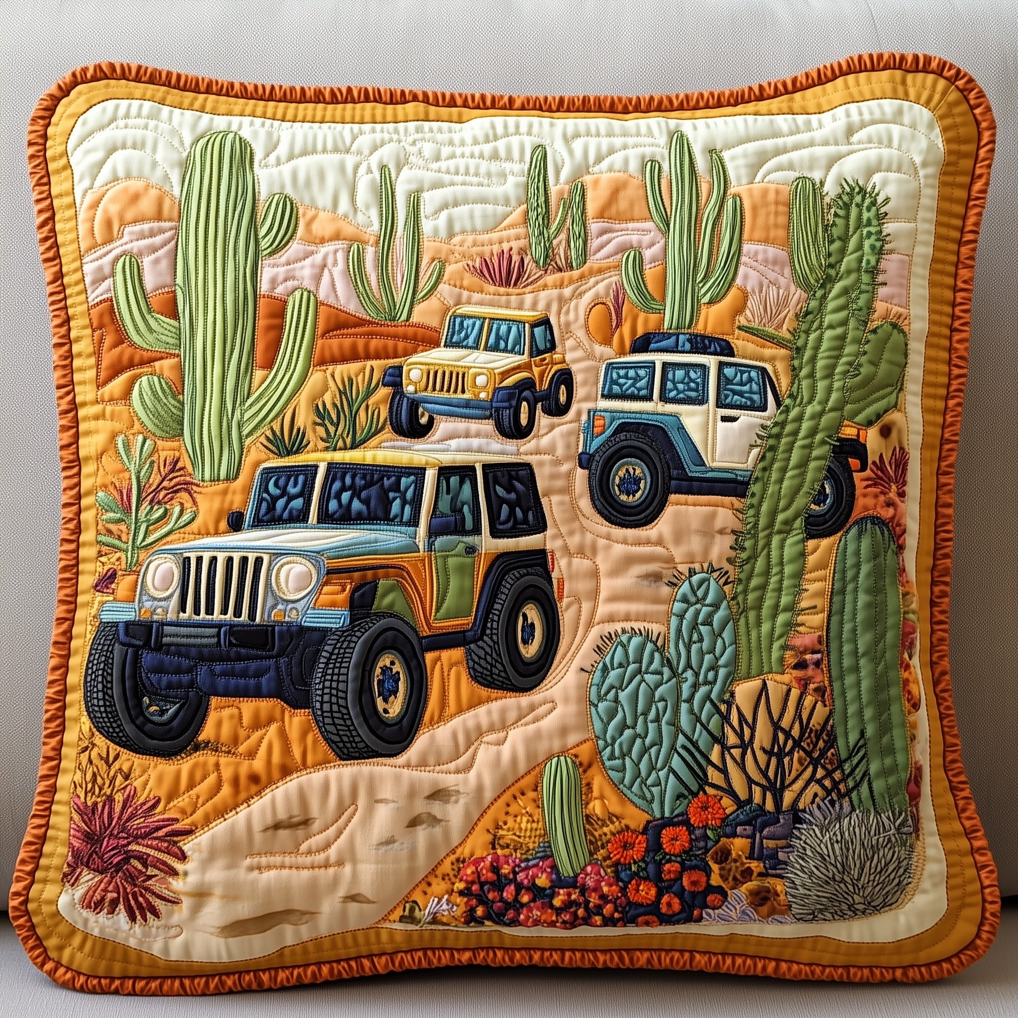 OffRoad Legends Quilted Pillow Case Pillow Protector CoverBest Gifts For Jeep Owners