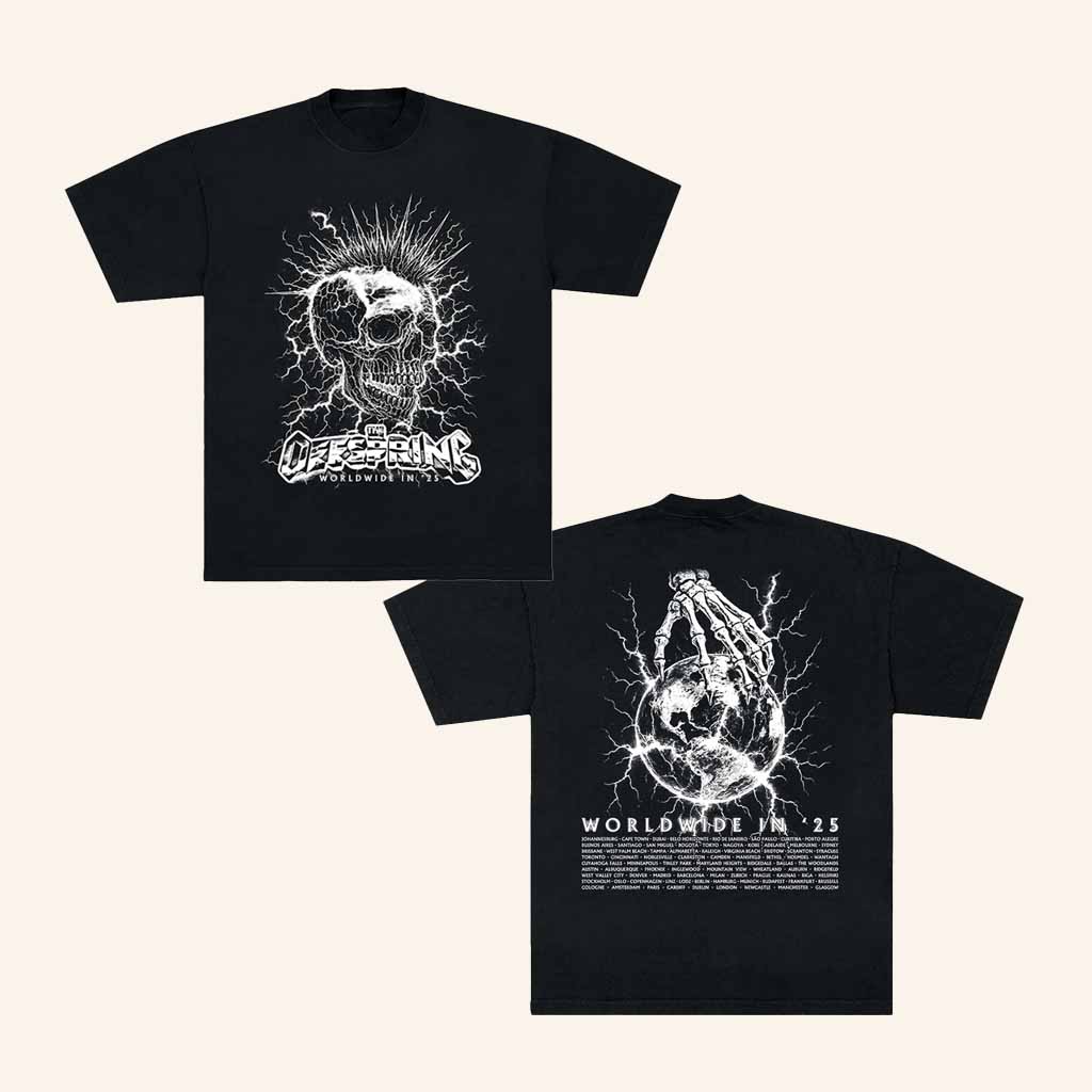 Offspring Merch Mohawk Skull 2025 Tour T-Shirt Gifts For Music Lovers Offspring Merch Mohawk Skull 2025 Tour T-Shirt Gifts For Music Lovers