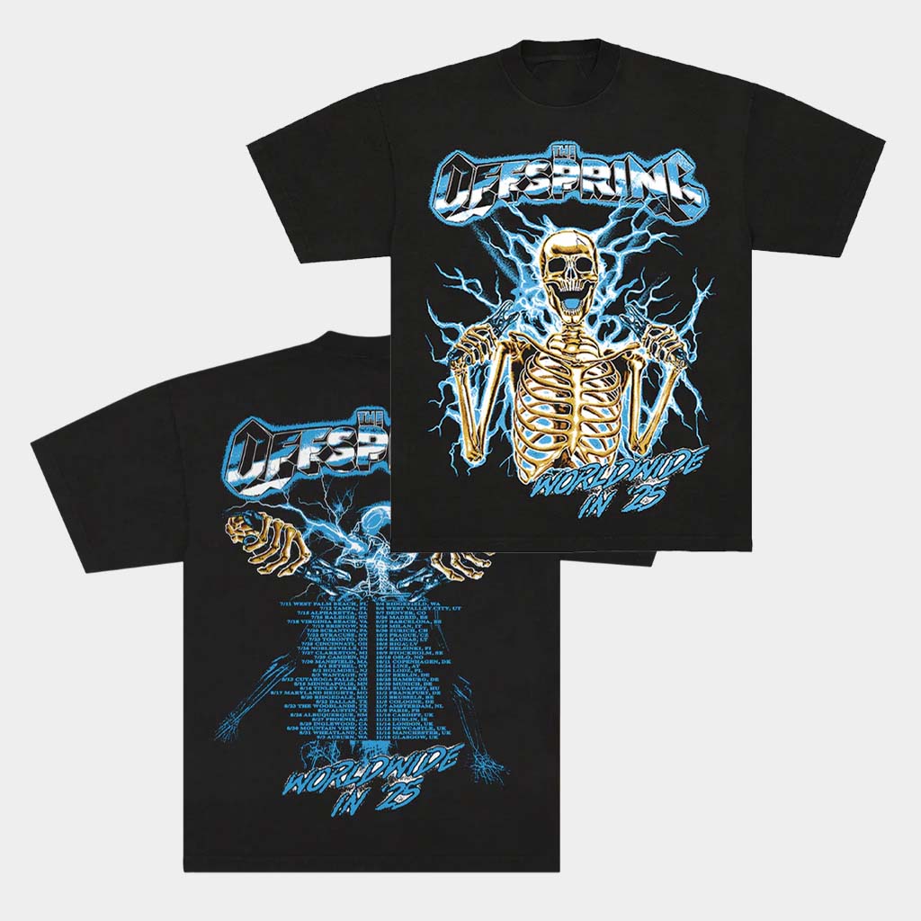 Offspring Merch Spark Plug Skeleton 2026 Tour T-Shirt The Offspring Shirt Gifts For Rock Lovers