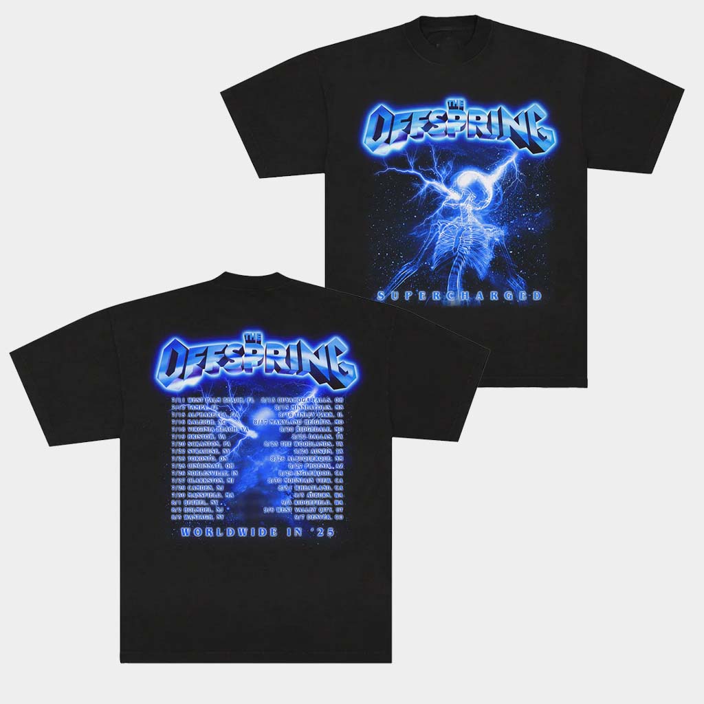 Offspring Merch Supercharged Skeleton 2026 Tour T-Shirt The Offspring Shirt Gifts For Fans