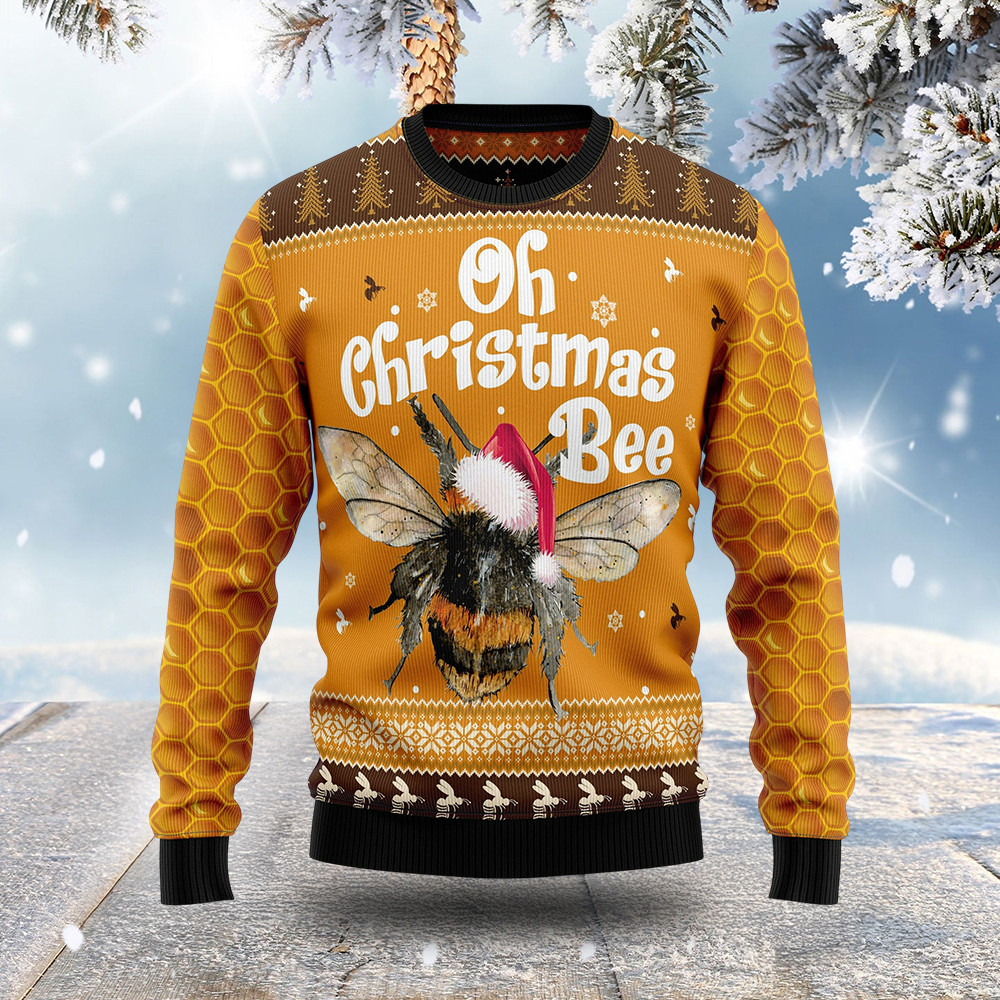 Oh Christmas Bee Ugly Christmas Sweater Animal Clothing Christmas Gifts For Bee Lovers